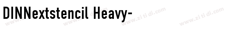 DINNextstencil Heavy字体转换